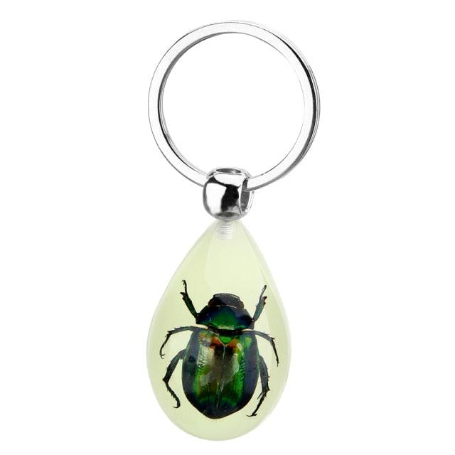 Luminous Creative Scorpion Keychain Car Keychain Artificial Amber Insect Car Key Ring Handbag Wallet Pendant Black Scorpion Resin Key Ring Glow In The Dark Pendants