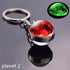 Luminous Glow In The Dark Solar System Planet Keyring Solar System Planet Keychain Glow In The Dark Creative Galaxy Keyring Crystal Glass Ball Key Chain Galaxy Keychain Moon Earth Sun Double Side Glass Ball Key Chain