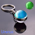 Luminous Glow In The Dark Solar System Planet Keyring Solar System Planet Keychain Glow In The Dark Creative Galaxy Keyring Crystal Glass Ball Key Chain Galaxy Keychain Moon Earth Sun Double Side Glass Ball Key Chain