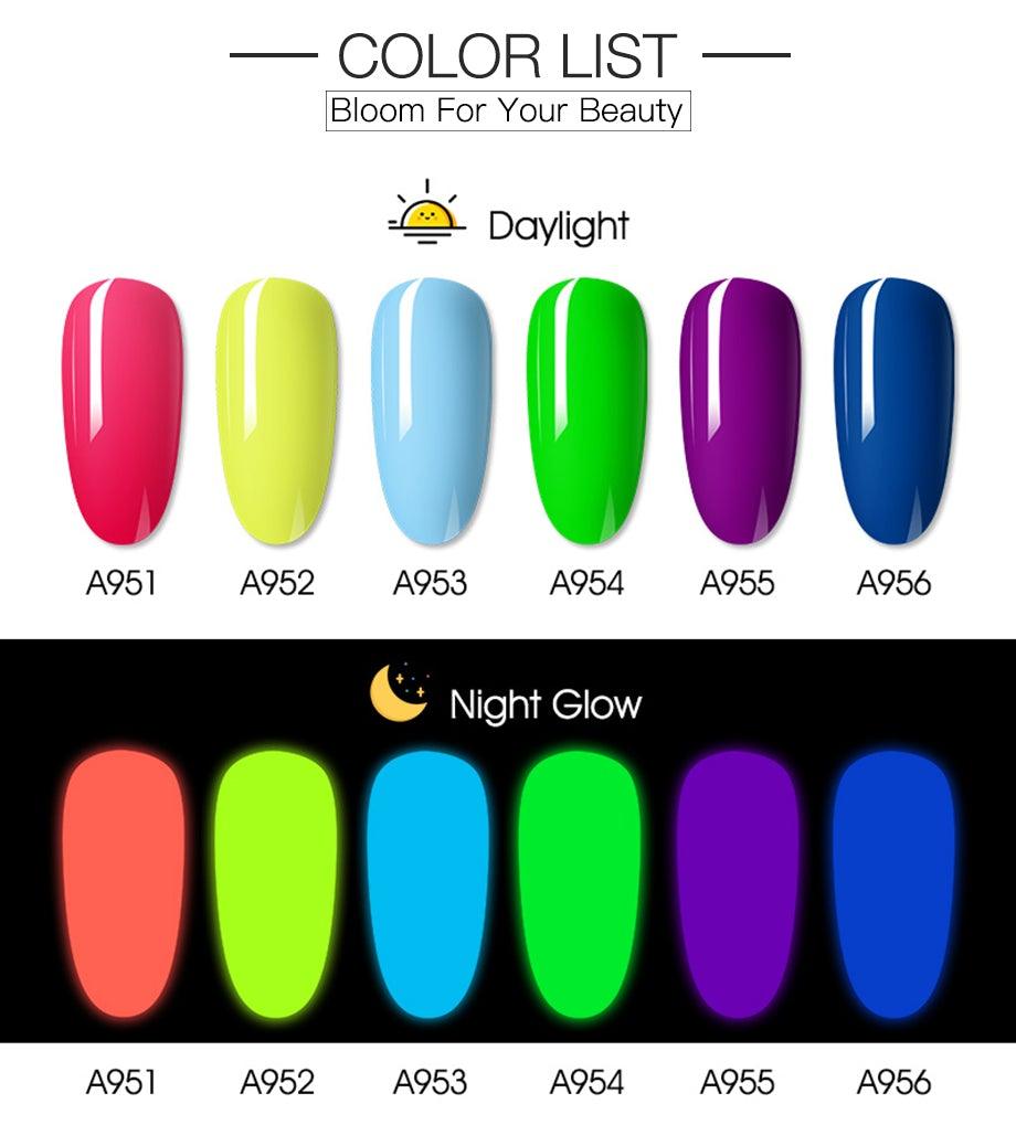 Luminous Nail Gel Polish Neon Hybrid Varnish Manicure Permanent UV Reflective Nail Polish Gel For Women and Ladies in Modern New Fashion Design