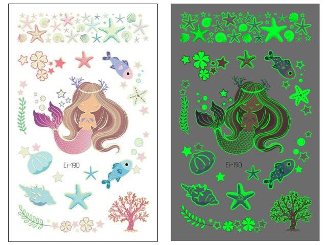 Luminous Tattoo Stickers Temporary Animal Tattoos Glow Paste on Face Arm Leg Fluorescent Waterproof Fake Tattoo For Kids Girls - STEVVEX Beauty - 103, 3D Tattoo, Animal Tattoo, Arm Tattoo, Back Tattoo, Beauty, Body Tattoo, Boys Tattoo, Butterfly Tattoo, Children Tattoo, Dinosaur Tattoo, Face Tattoo, Fashion Tattoo, Finger Tattoo, Girls Tattoo, Leg Tattoo, Luminous Tattoo, Luxury Tattoo, Tattoo, Waterproof Tattoo, Women Tattoo - Stevvex.com