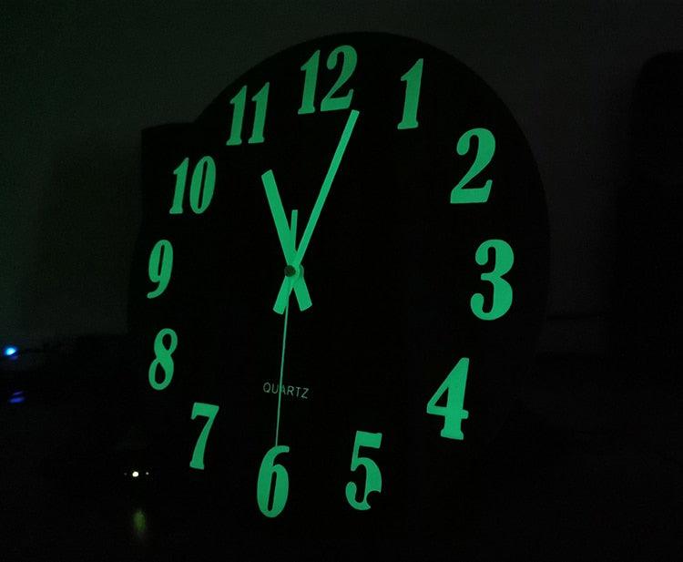 Luminous Wall Clock Silent Non-Ticking Quartz Wall Clocks Large Luminous Function Numbers and Hands Battery Operated Decorative Wall Clock for Office 12 Inch Wooden Silent Non-Ticking Kitchen Wall Clocks With Night Lights For Indoor/Outdoor Living Room