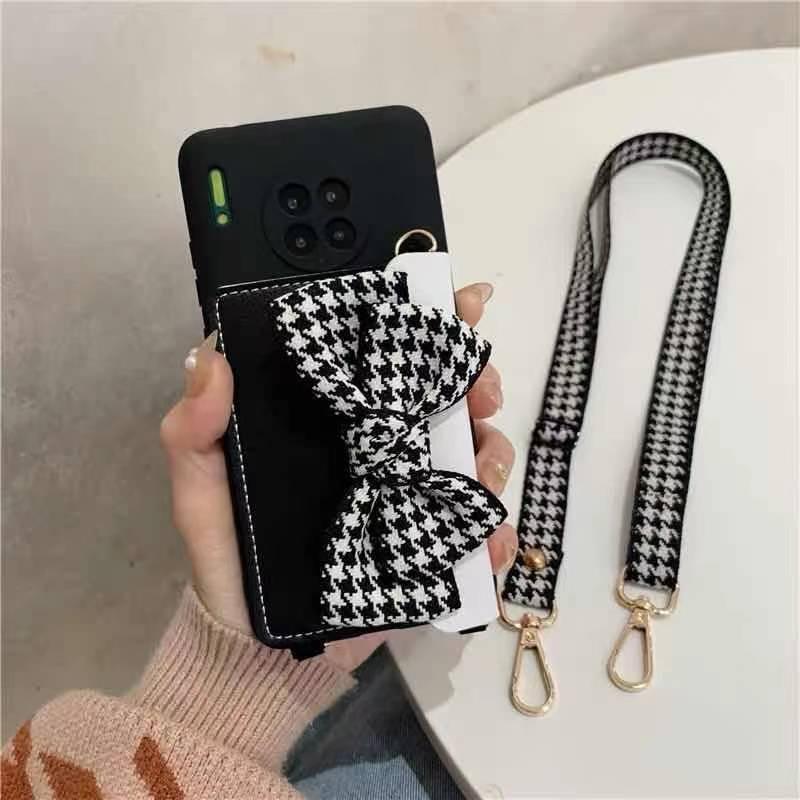 Luxurious Handbag Back Card Slot Lanyard Phone Case For iPhone 13 12 11 Pro X XS XR Max Shockproof Magnetic Case Compatible with iPhone