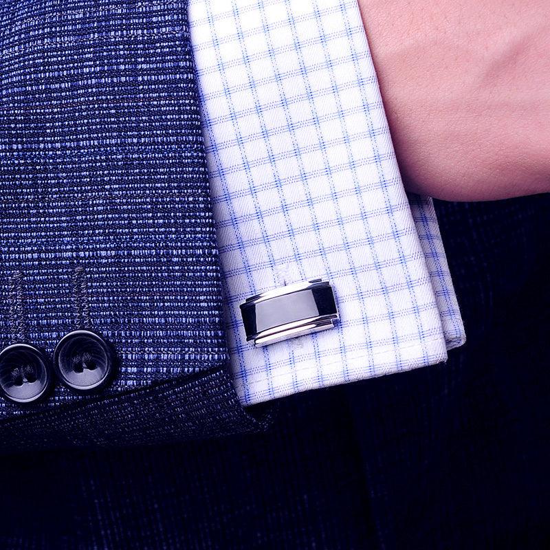 Luxurious Men Jewelry Shirt Cufflink Black Cuff Link Quality Luxury Wedding Male Small Cufflinks Cuff Links Gift For Men Anniversary Husband Present