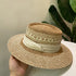 Luxurious New Handmade Straw Beach Hat For Women Summer Hat Luxury Cap Fashion Straw Hat Flat Sun Protection Hats Beautiful Unique Design 55-60cm