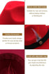 Luxurious Unique Couple Hats Wide Brim Fedora Hat Winter Autumn Trendy Fedora Hat  Women Black Red Wedding Hat With Feather Belts For Hats Men Beautiful Gentleman Elegant Classical Hat