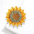 Luxurious Yellow Rhinestone Sunflower Brooch Sparkly Elegant Yellow Rhinestone Brooch Pin For Women Plant Flower Brooches Woman Party Accessories Crystal Retro Elegant Sun Flower Brooches Pins