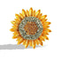 Luxurious Yellow Rhinestone Sunflower Brooch Sparkly Elegant Yellow Rhinestone Brooch Pin For Women Plant Flower Brooches Woman Party Accessories Crystal Retro Elegant Sun Flower Brooches Pins