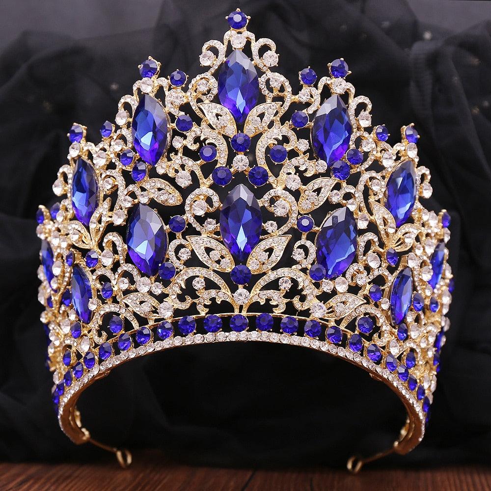 Luxury Big Forest Crystal Rhinestone Crown Wedding Tiara Bridal Hair Accessories Crown Party Wedding Headwear Gift  Crown With Comb For Women And Girls Silver Headband Rhinestones Bridal Wedding Crown