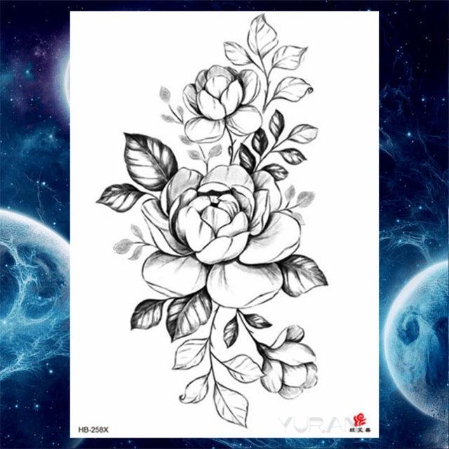 Luxury Big Tattoo Stickers Butterfly Body Arm Leg Tattoos Temporary Black Flower Rose Tattoos For Women's Adults - STEVVEX Beauty - 103, 3D Tattoo, Animal Tattoo, Arm Tattoo, Beauty, Big Tattoo, Black Tattoos, Body Tattoo, Butterfly Tattoo, Colorful Tattoo, Fashion Tattoo, Flower Tattoo, Girls Tattoo, Large Tattoo, Leg Tattoo, Lotus Tattoo, Luxury Tattoo, Tattoo, Waterproof Tattoo, Wedding Tattoo, Women Tattoo - Stevvex.com