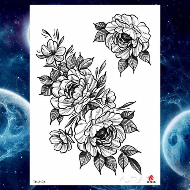 Luxury Big Tattoo Stickers Butterfly Body Arm Leg Tattoos Temporary Black Flower Rose Tattoos For Women's Adults - STEVVEX Beauty - 103, 3D Tattoo, Animal Tattoo, Arm Tattoo, Beauty, Big Tattoo, Black Tattoos, Body Tattoo, Butterfly Tattoo, Colorful Tattoo, Fashion Tattoo, Flower Tattoo, Girls Tattoo, Large Tattoo, Leg Tattoo, Lotus Tattoo, Luxury Tattoo, Tattoo, Waterproof Tattoo, Wedding Tattoo, Women Tattoo - Stevvex.com