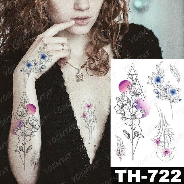 Luxury Big Waterproof Temporary Sticker Tattoo Large Flowers And Animals Body Tattos For Womens - STEVVEX Beauty - 103, 3D Tattoo, Animal Tattoo, Arm Tattoo, Beauty, Big Flowers Tattoo, Big Tattoo, Black Tattoos, Body Tattoo, Butterfly Tattoo, Colorful Tattoo, Fashion Tattoo, Girls Tattoo, Leg Tattoo, Luxury Tattoo, Modern Tatoos, Stylish Tattoo, Tattoo, Waterproof Tattoo, Wolf Tattoo, Women Tattoo, Womens Tattoo - Stevvex.com