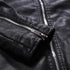 Luxury Black Men Faux Leather Jacket Elegant Motorcycle Men's Jackets Black Warm Business Male PU Leather Coats Men's Leathers Motorcycle Slim Fit Jacket