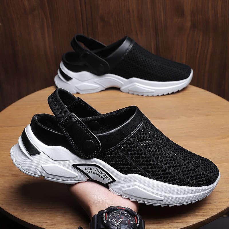 Luxury Black Mens Shoes Flip Flops Platform Slipper Sandals Men Shoe Summer Tennis Fitness Gym Garden Clog Shoes Sandals Summer Indoor Outdoor Walking Slipper