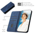 Luxury Blue Flip Wallet Case For iPhone 14 13 12 Mini Plus 11 Pro Magnetic Cards Phone Cover Magnetic PU Leather Phone Case Classic S-shaped Simple Flip Wallet Cover