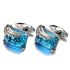 Luxury Blue Glass Cufflinks Men Elegant Square Crystal Cufflinks Shirt Cuff Links Classic Cufflinks For Wedding Business Luxurious Tuxedo Formal Shirts Cufflinks For Men Groom