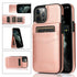 Luxury Cards Case For iPhone 14 13 12 Mini 11 Pro Max Durable Leather Strong Stand Holder Phone Cover Magnetic Flip Case For Women Girls With Card Holder Secure Card Holder