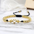 Luxury Copper Beads Pendant Beaded Bracelet Adjustable Life Tree Word Heart Shape Alloy Charm Bangles Couple Wrist Gold Bracelets For Women Bracelet Set Stretch Stackable Bracelets