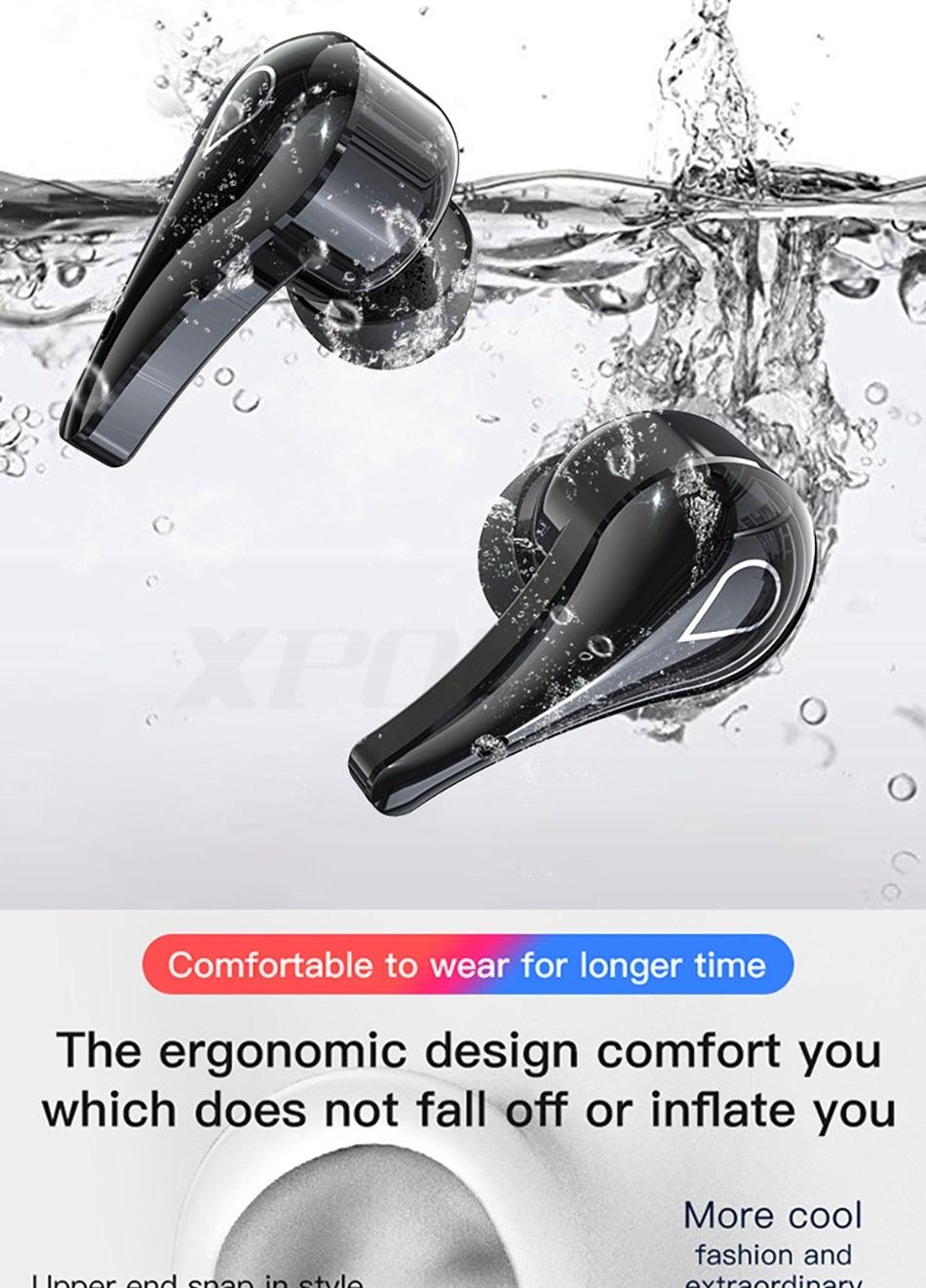 Luxury Earphone Bluetooth Compatible Headphones With Mic 3500mAh Mirror Charging Box Wireless Headphones Noise Cancelling HiFi Earbud Gaming Headsets Bluetooth MP3 Music Playes Sports Wireless Waterproof Touch Control Headphones