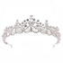 Luxury Elegant Crystal Pearl Bridal Crown Woman Tiaras Hair Jewelry Ornaments Hairwear Bride Headbands Wedding Hair Accessories Wedding Crown Hair Jewelry Bridal Hair Accessories Women Crown Rhinestones Crystal Tiaras Bride Queen Party Gift