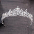 Luxury Elegant Crystal Pearl Bridal Crown Woman Tiaras Hair Jewelry Ornaments Hairwear Bride Headbands Wedding Hair Accessories Wedding Crown Hair Jewelry Bridal Hair Accessories Women Crown Rhinestones Crystal Tiaras Bride Queen Party Gift