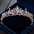 Luxury Elegant Crystal Pearl Bridal Crown Woman Tiaras Hair Jewelry Ornaments Hairwear Bride Headbands Wedding Hair Accessories Wedding Crown Hair Jewelry Bridal Hair Accessories Women Crown Rhinestones Crystal Tiaras Bride Queen Party Gift