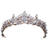 Luxury Elegant Crystal Pearl Bridal Crown Woman Tiaras Hair Jewelry Ornaments Hairwear Bride Headbands Wedding Hair Accessories Wedding Crown Hair Jewelry Bridal Hair Accessories Women Crown Rhinestones Crystal Tiaras Bride Queen Party Gift