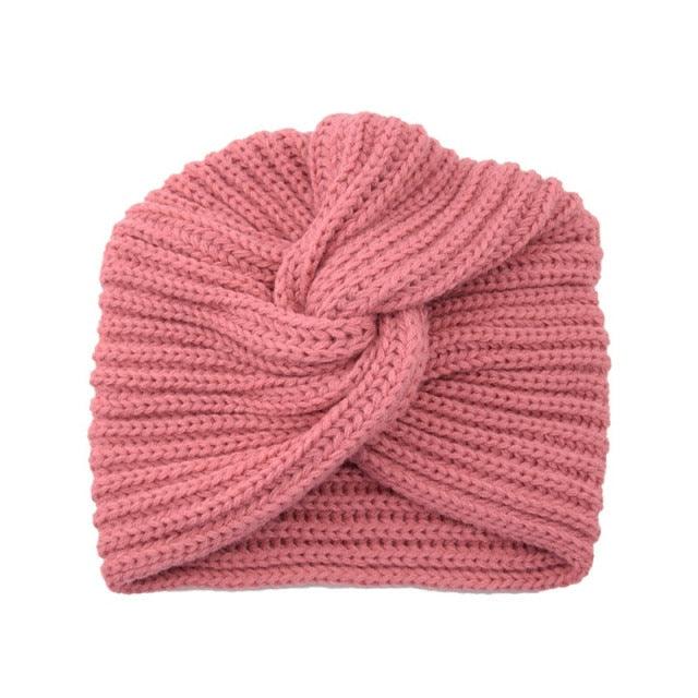 Luxury Fashion Ready To Wear Soft Cashmere Muslim Inner Hijab Caps Turban Cashmere Cross Elegant Wrap Head Hat Wool Lightweight Knitting Hijab Bonnet Cap For Women