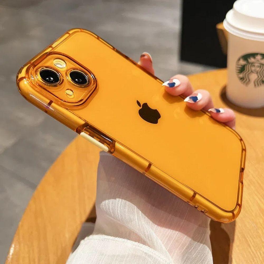 Luxury Fluorescence Phone Case For iPhone 13 14Pro Max 14 Plus Shockproof Clear Soft Silicone Cover Shockproof Thin Transparent Case  Drop Protection for iPhone