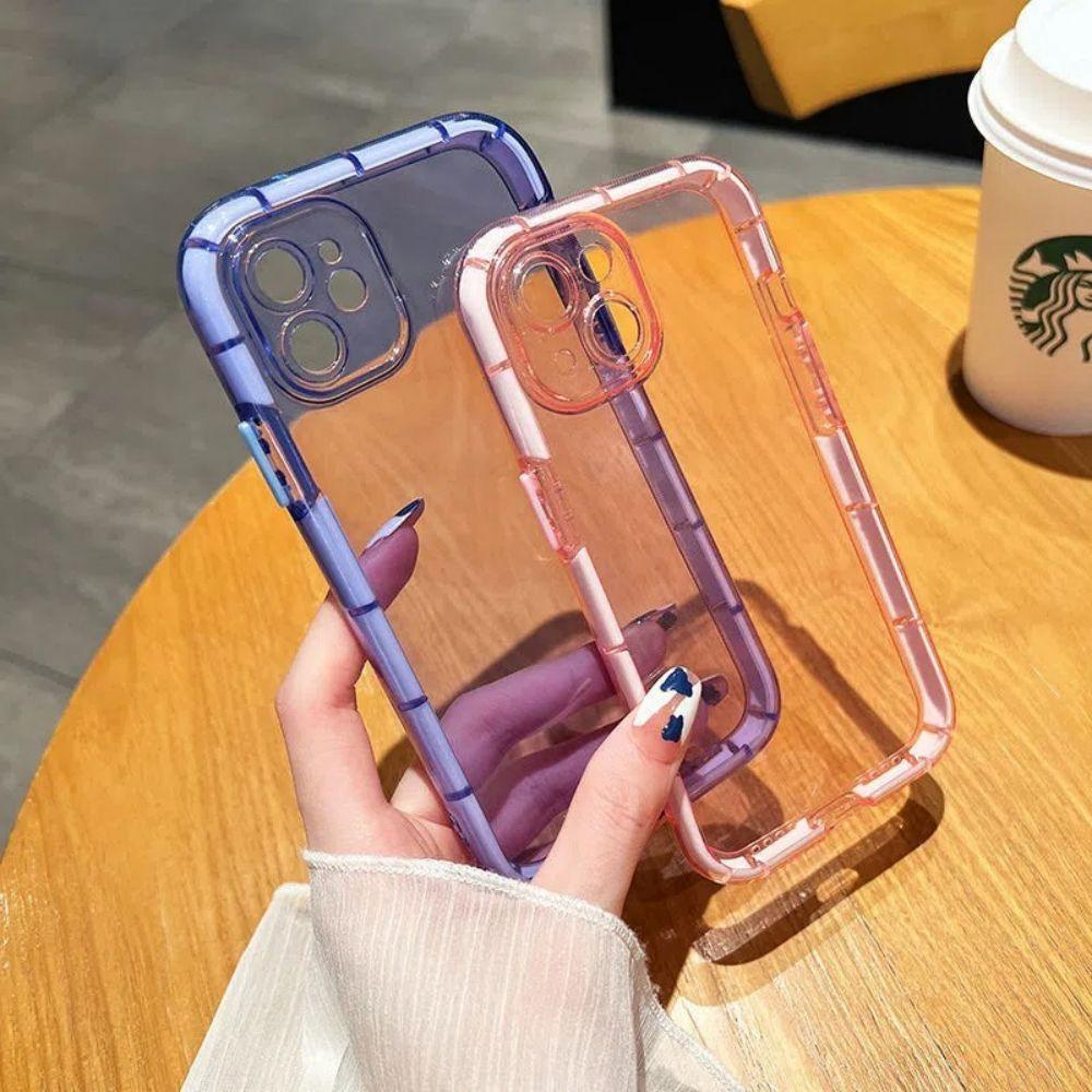 Luxury Fluorescence Phone Case For iPhone 13 14Pro Max 14 Plus Shockproof Clear Soft Silicone Cover Shockproof Thin Transparent Case  Drop Protection for iPhone