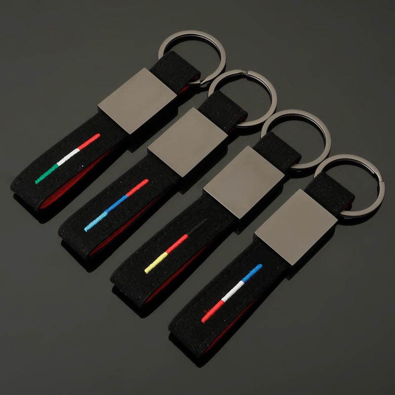 Luxury Genuine Leather Car Keychain Suit For All Key Keyring Family Present For Man Woman Genuine Leather Keychains Holder For Men Women