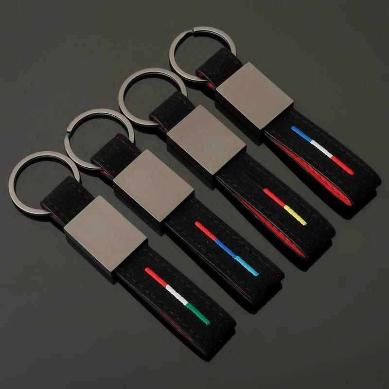 Luxury Genuine Leather Car Keychain Suit For All Key Keyring Family Present For Man Woman Genuine Leather Keychains Holder For Men Women