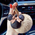 Luxury Leather Creative Car Keychain Key Ring Accessories Gift Girly Mouse Bracelets Accessories Wristlet Cover Shell Letter Holder Strap Plush Pendant Buckle Designer Car Keys Chains For Women