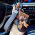 Luxury Leather Creative Car Keychain Key Ring Accessories Gift Girly Mouse Bracelets Accessories Wristlet Cover Shell Letter Holder Strap Plush Pendant Buckle Designer Car Keys Chains For Women