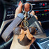 Luxury Leather Creative Car Keychain Key Ring Accessories Gift Girly Mouse Bracelets Accessories Wristlet Cover Shell Letter Holder Strap Plush Pendant Buckle Designer Car Keys Chains For Women