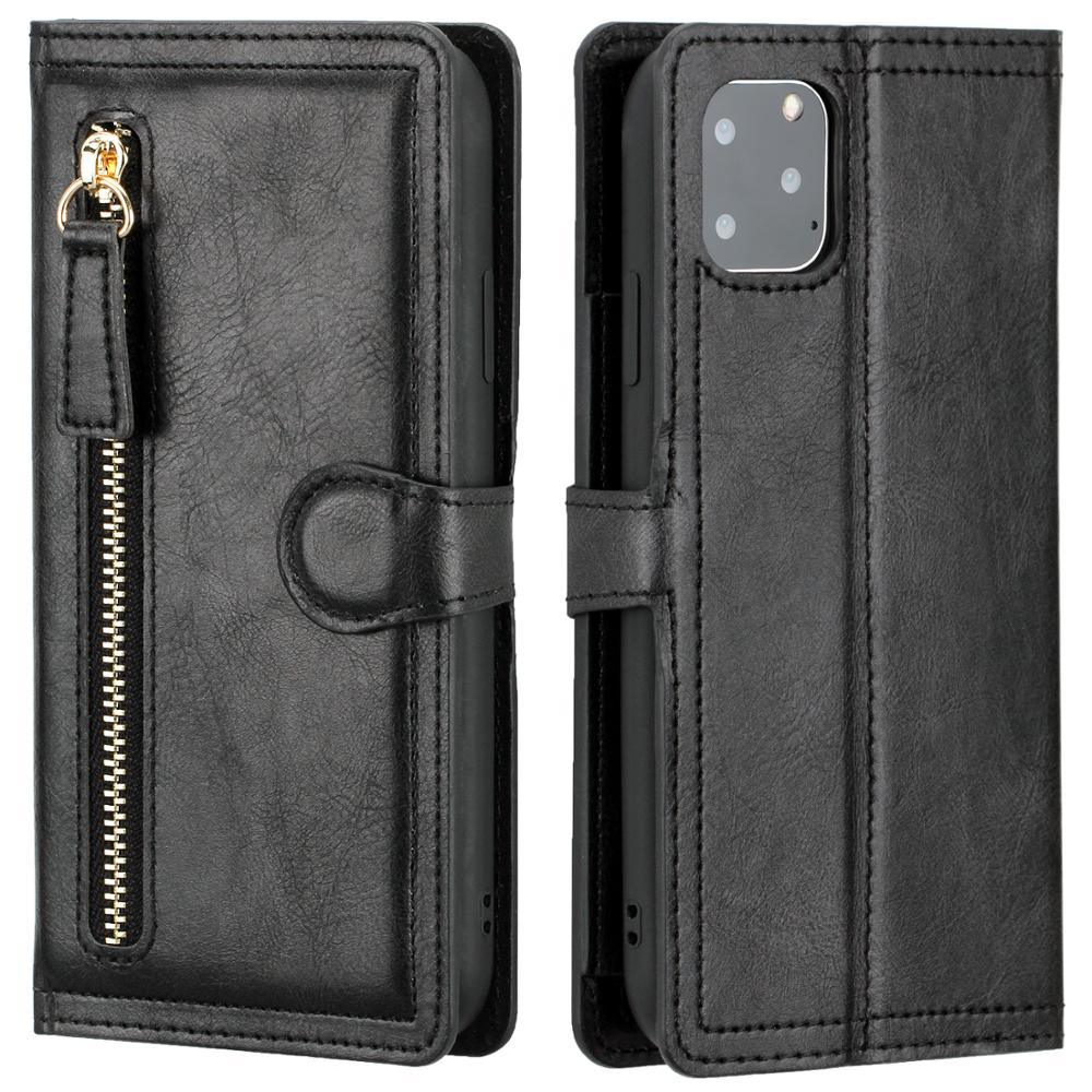 Luxury Leather Flip Wallet Case For iPhone 14 13 12 11 Pro MAX  X XS XR Card Holder Stand Cover Retro Brown Card Holder Slots Pocket Case PU Leather Magnetic Closure Kickstand Shockproof Flip Case