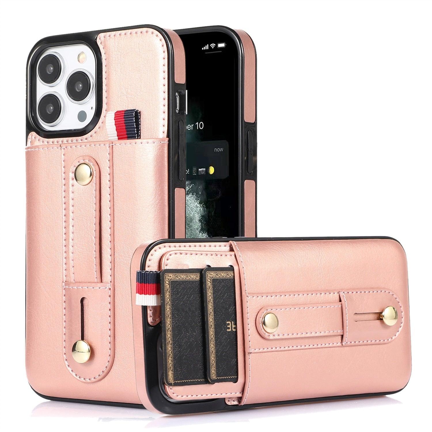 Luxury Leather Phone Case For iPhone 14 13 12 Mini 11 Pro X XS Max XR Business Elegant Men Wallet Card Slot Cover Wallet Case With Card Holder PU Leather iPhone Case