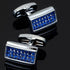 Luxury Men Shirt Cufflinks New Fashion Blue Crystal Cufflinks Gorgeous Elegant Round Cufflinks Wedding Gifts Party Cufflinks