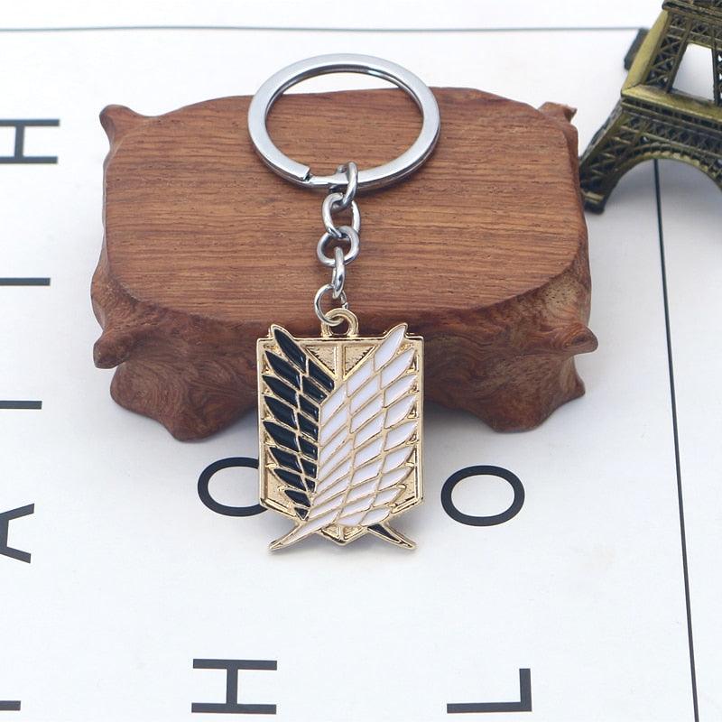 Luxury New Wings of Liberty Freedom Attack On Titan Scouting Legion Keychain  Chain Ring Keyring Key Holder Jewelry  Wings Of Liberty Keychain Wings of Freedom Keychain