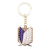 Luxury New Wings of Liberty Freedom Attack On Titan Scouting Legion Keychain  Chain Ring Keyring Key Holder Jewelry  Wings Of Liberty Keychain Wings of Freedom Keychain