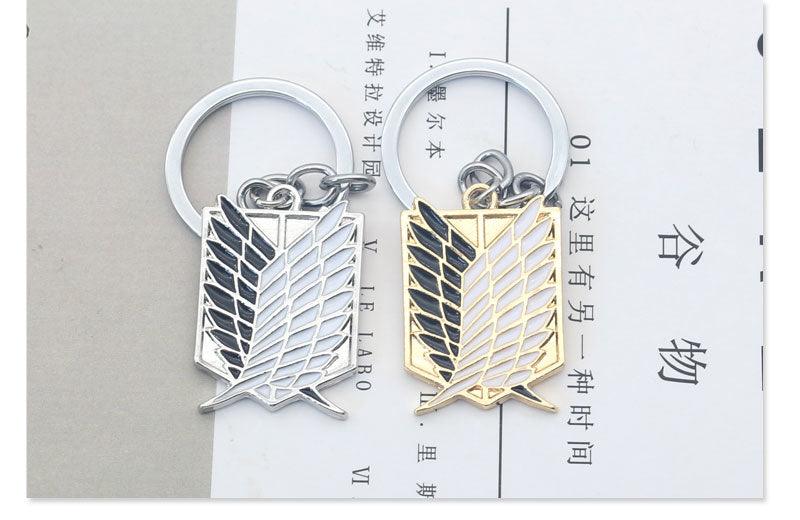 Luxury New Wings of Liberty Freedom Attack On Titan Scouting Legion Keychain  Chain Ring Keyring Key Holder Jewelry  Wings Of Liberty Keychain Wings of Freedom Keychain