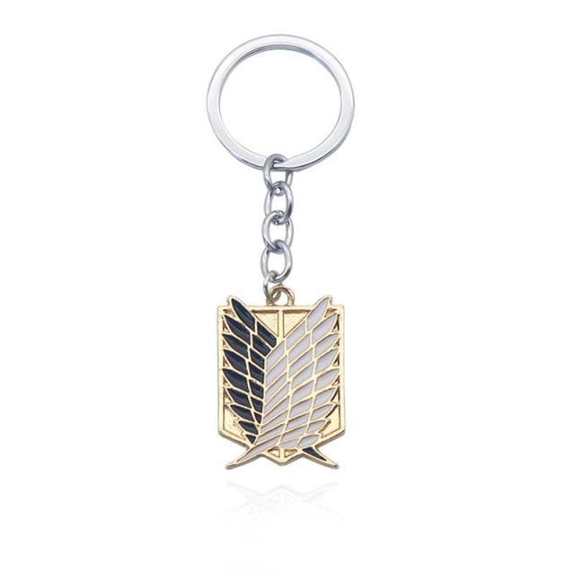 Luxury New Wings of Liberty Freedom Attack On Titan Scouting Legion Keychain  Chain Ring Keyring Key Holder Jewelry  Wings Of Liberty Keychain Wings of Freedom Keychain