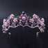 Luxury Purple Crystal Pearl Bridal Crown Tiara Magnificent Rhinestone For Bride Headband Wedding Hair Accessories  Pearl Bridal Crown Tiara Magnificent Rhinestone For Bride Headband