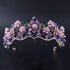 Luxury Purple Crystal Pearl Bridal Crown Tiara Magnificent Rhinestone For Bride Headband Wedding Hair Accessories  Pearl Bridal Crown Tiara Magnificent Rhinestone For Bride Headband