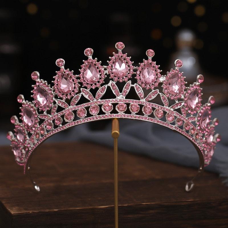 Luxury Rhinestone Crystal Crown Bride Tiaras And Crown Bridal Hair Jewelry Wedding Hair Accessories Bridal Crown For Wedding Luxury Rhinestone Crystal Crown Bridal Tiaras And Crowns Pageant Crown