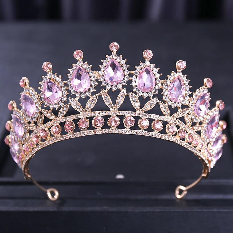 Luxury Rhinestone Crystal Crown Bride Tiaras And Crown Bridal Hair Jewelry Wedding Hair Accessories Bridal Crown For Wedding Luxury Rhinestone Crystal Crown Bridal Tiaras And Crowns Pageant Crown