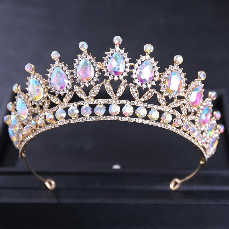 Luxury Rhinestone Crystal Crown Bride Tiaras And Crown Bridal Hair Jewelry Wedding Hair Accessories Bridal Crown For Wedding Luxury Rhinestone Crystal Crown Bridal Tiaras And Crowns Pageant Crown