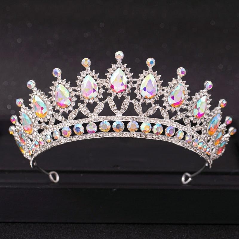 Luxury Rhinestone Crystal Crown Bride Tiaras And Crown Bridal Hair Jewelry Wedding Hair Accessories Bridal Crown For Wedding Luxury Rhinestone Crystal Crown Bridal Tiaras And Crowns Pageant Crown