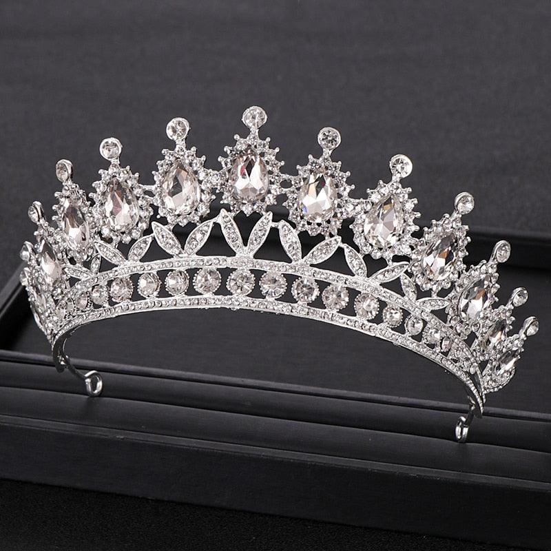 Luxury Rhinestone Crystal Crown Bride Tiaras And Crown Bridal Hair Jewelry Wedding Hair Accessories Bridal Crown For Wedding Luxury Rhinestone Crystal Crown Bridal Tiaras And Crowns Pageant Crown