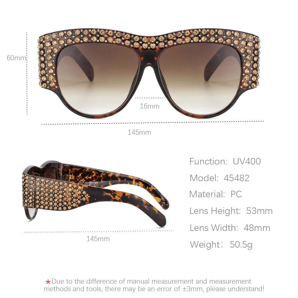 Luxury Shape Sunglasses For Women New Style Oversized New Latest Rhinestone Frame Style New Bling Diamond Glasses For Women New Fashionable  Shades